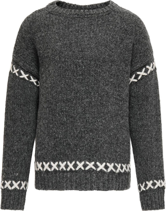Genser - Strikk - CookAmanda - Dark Grey Melange/Cloud - - 11-12 år (146-152) - Genser