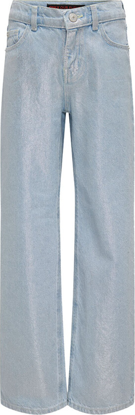 Jeans - Glitter - KogCanal - Light Blue Denim/Coated - - 12 år (152) - Jeans