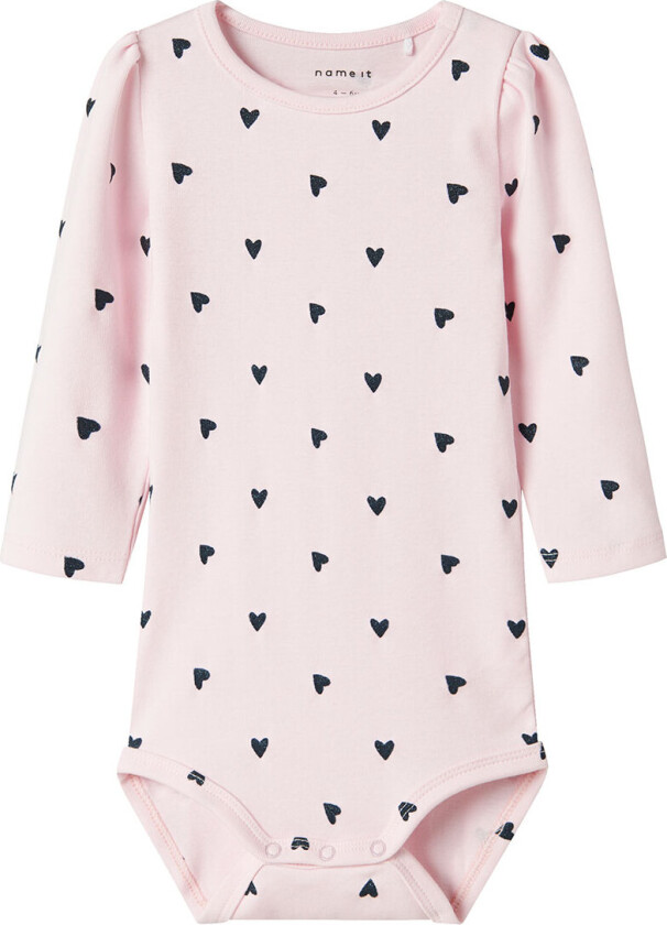Body L/Æ - NbfDheart - Ballerina m. Hjerter - - 68 - Langermet Body