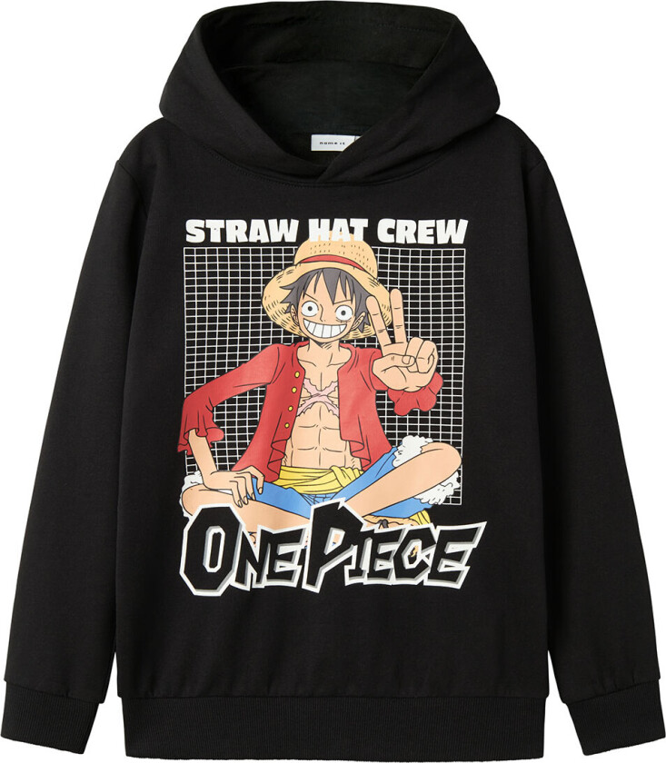 Hettegenser - NkmDyn OnePiece - Svart - - 6 år (116) - Hettegenser
