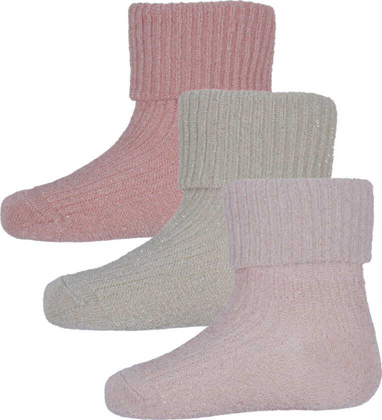 Sokker - Bambus - 3-pack - Ida - Dew m. Glitter - - 15/16 - Sokker