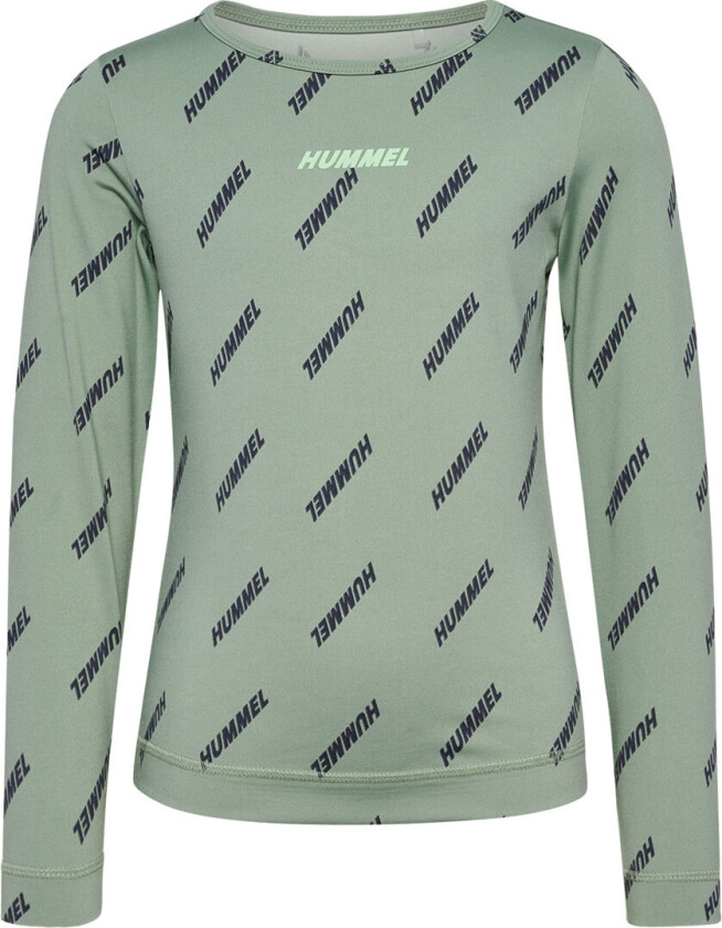 Genser - HmlSilje - Isfjell Green m. Trykk - - 12 år (152) - Genser