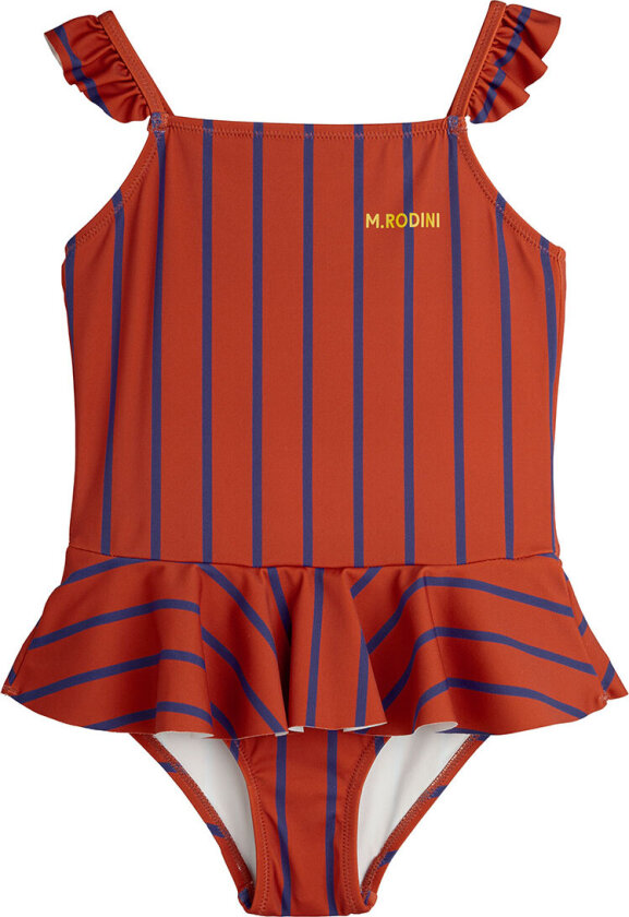 Badedrakt - UV50+ - Stripe - Rustrød/blå - - 2-3 år (92-98) - Badetøy