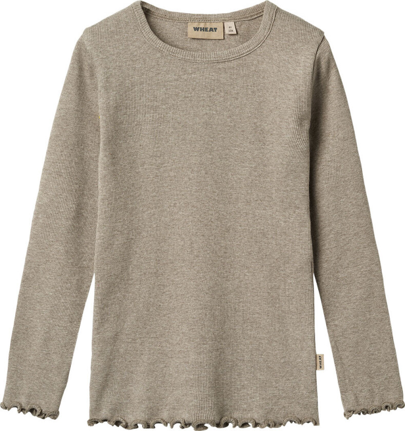 Genser - Rib - Ida - Grus Melange - - 6 år (116) - Genser