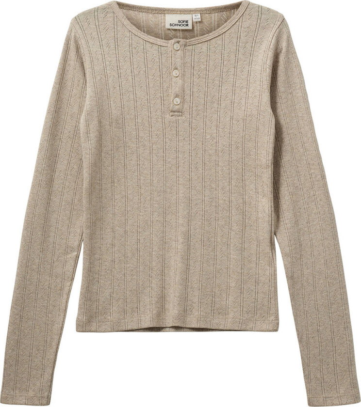 Genser - PetriciaSY Poientelle - Beige m. Hullmøns - - 10 år (140) - Genser