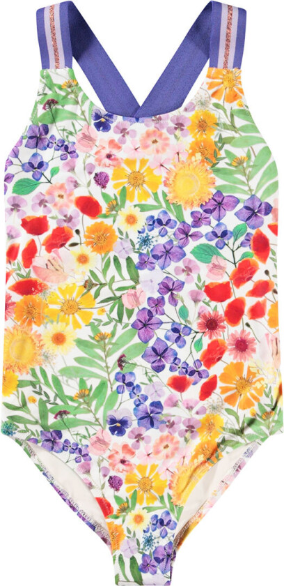 Badedrakt - UV50+ - Neve - Blomsterpresse - - 8 år (128) - Badetøy
