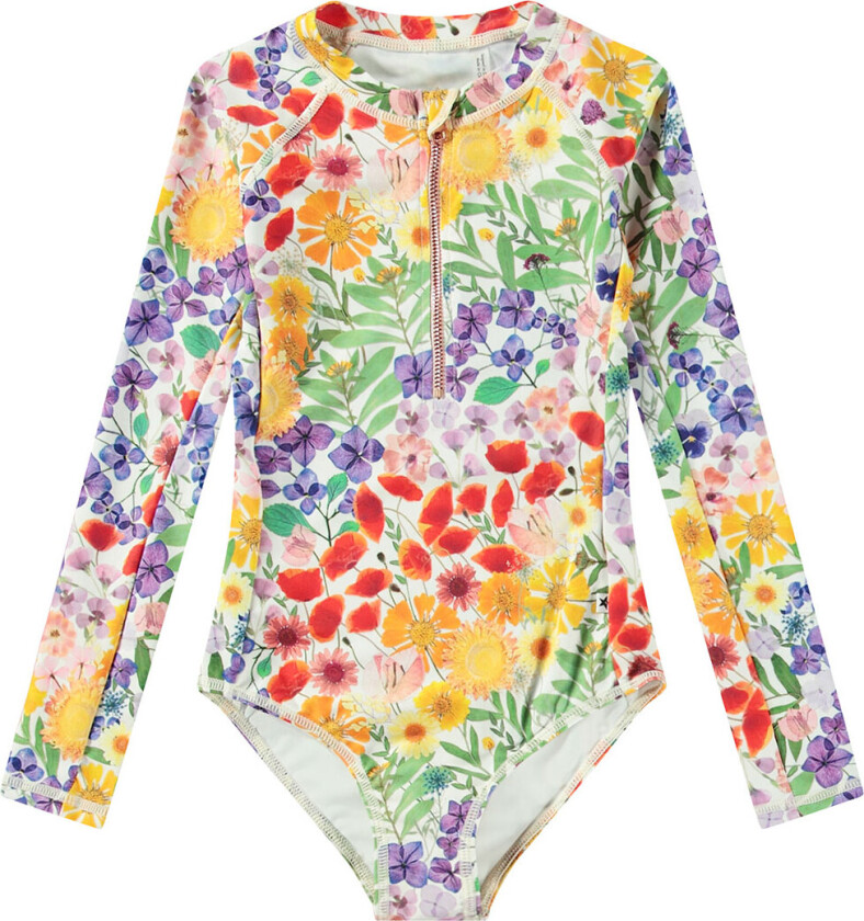 Badedrakt - UV50+ - Necky - Blomsterpresse - - 10 år (140) - Badetøy