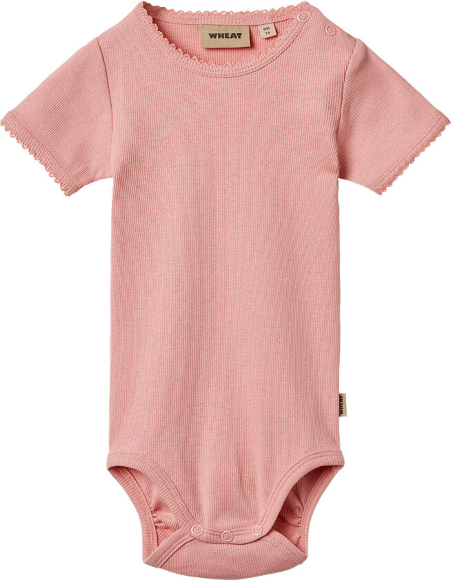 Body k/e - Rib - Lace - Elisa - Rose - - 56 - Kortermet body