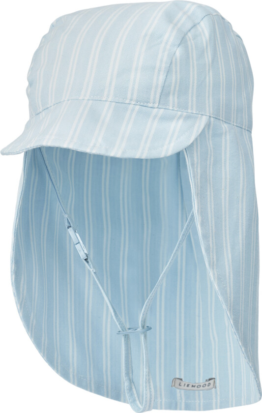 Bilde av Legionær Hatt - Cecilia - Stripe Pure Sky/Krem De La Cre - - 3-4 år (98-104) - Solhatt