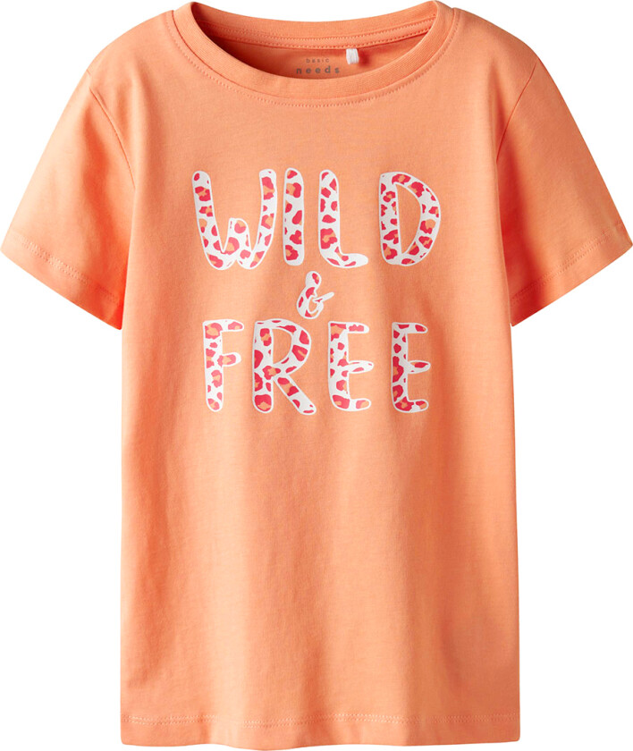T-skjorte - Noos - NkfVanaya - Papaya Punch/Wild og grat - - 6 år (116) - T-skjorte