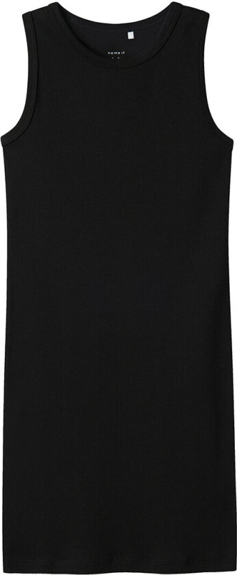 Kjole - Rib - Slim - Noos - NmfNakal - Svart - - 12 år (152) - Kjole