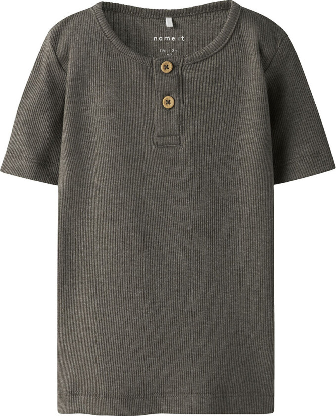 T-skjorte - Rib - Noos - NmmKab - Bungee Cord/Melange - - 3 år (98) - T-skjorte