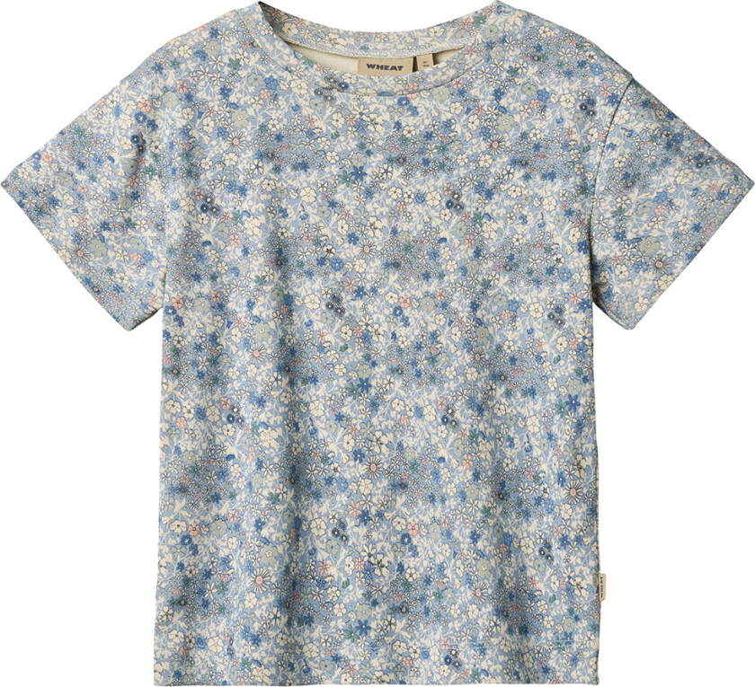 T-skjorte - Ella - Blue Summer Blomster - - 5 år (110) - T-skjorte