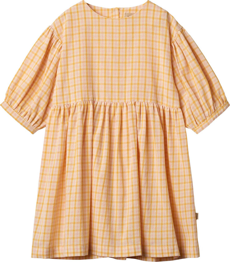 Bilde av Kjole - Magda - Yellow Sjekk - - 6 år (116) - Kjole