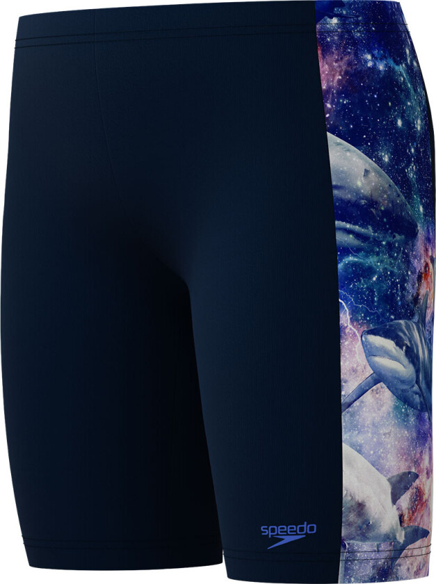 Badeshorts - Digital Panel Jammer - Navy m. Haier - - 5-6 år (110-116) - Badetøy