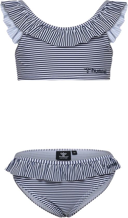 Bikini - HmlFrilli - Navy Blazer/Bright White - - 4 år (104) - Bikini