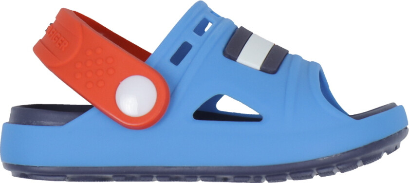Sandaler - Behagelig - Sky Blue/Rød - - 31 - Sandals
