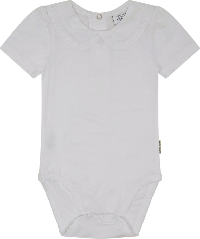 Body k/e - Bri - White m. Krage - - 1 år (80) - Kortermet body