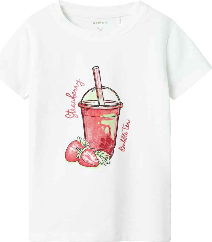 T-skjorte - NmfFoji - Bright White - - 2 år (92) - T-skjorte