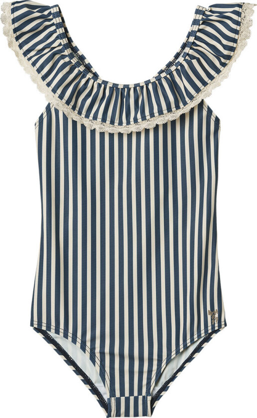 Bilde av Badedrakt - UV40+ - Doris - Blue Stripe - - 8 år (128) - Badetøy