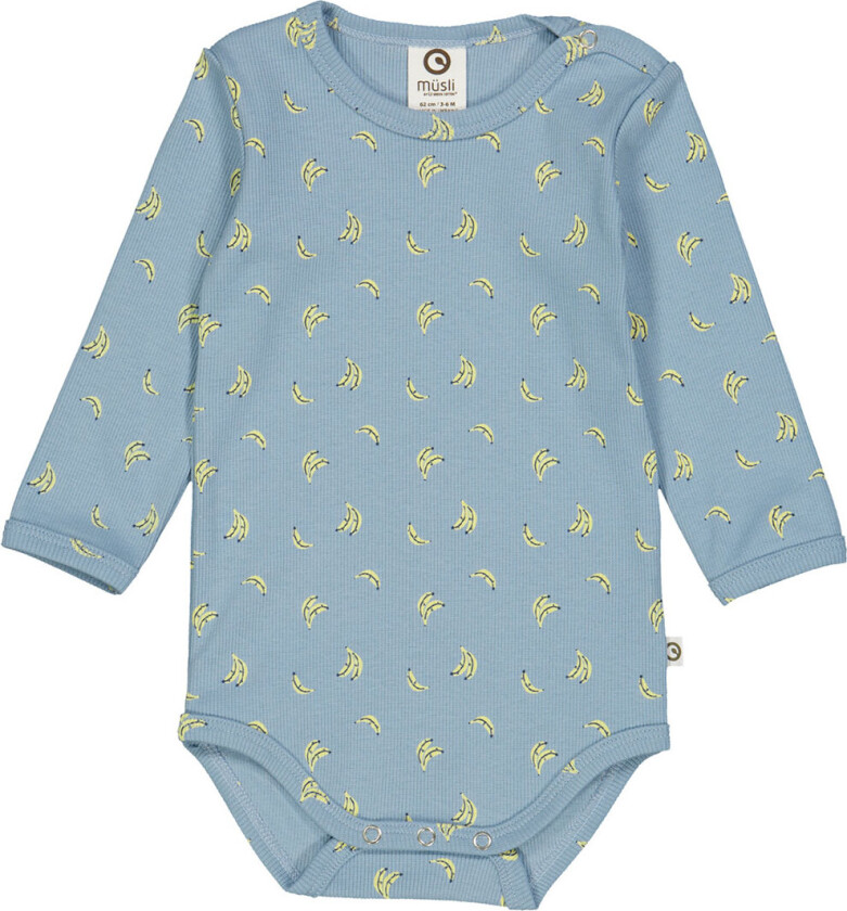 Body I/e - Rib - Banana - Ocean/korn/natt Blue - - 68 - Langermet Body