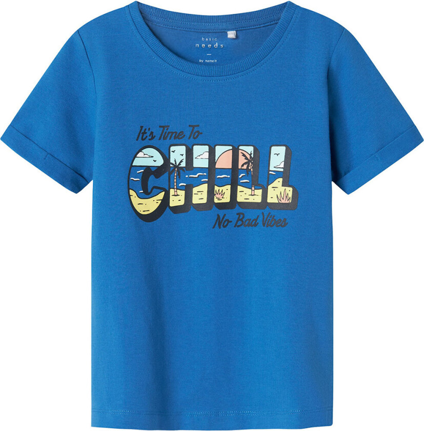 T-skjorte - NmmVux - Star Sapphire/Chill - - 2 år (92) - T-skjorte