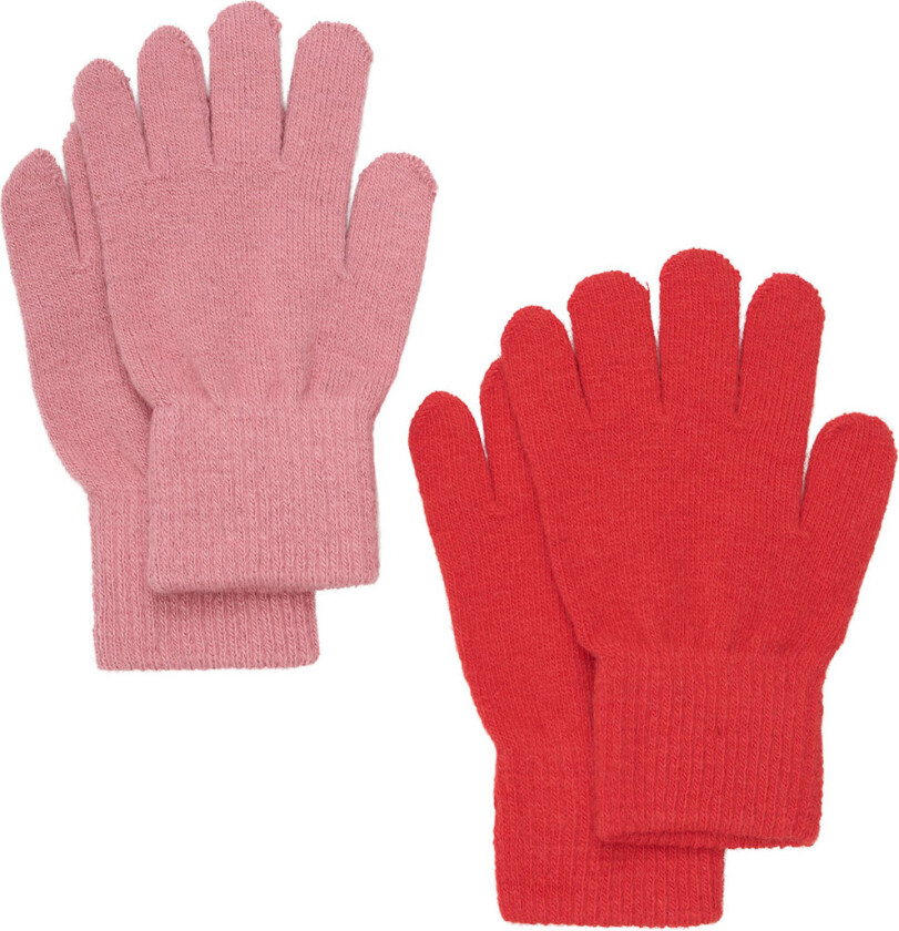 Hansker - Ull/Nylon - 2-pack - Cayenne - - 7-12 år (122-152) - Handsker