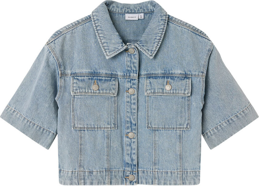 Skjorte - NkfAva - Light Blue Denim - - 8 år (128) - Skjorte K/E