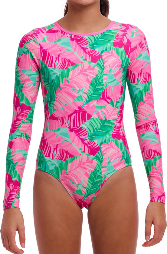 Badedrakt - Langskudd - UV50+ - Tropisk Palm - - 16 år (176) - Badetøy