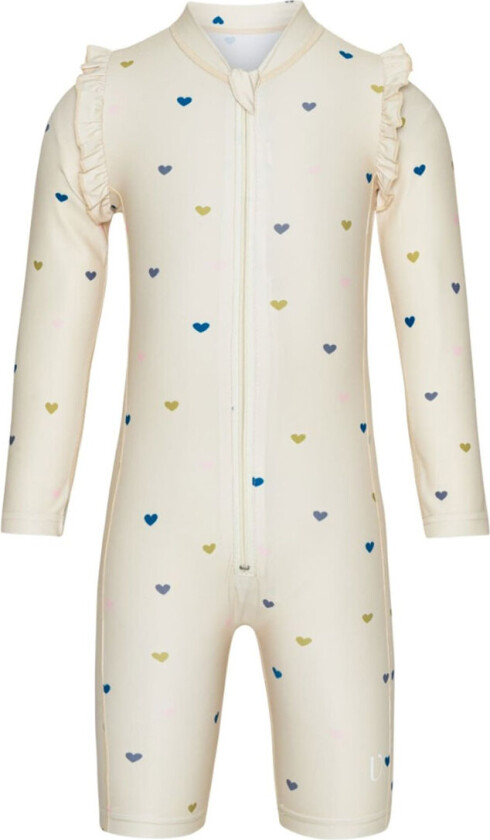 Badedrakt - Melk - Hearts - - 4-5 år (104-110) - Badetøy