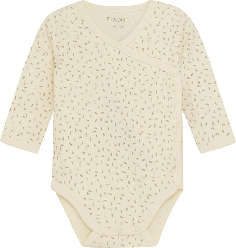 Omslagsbody I/e - Sesam m. Blader - - 68 - Langermet Body