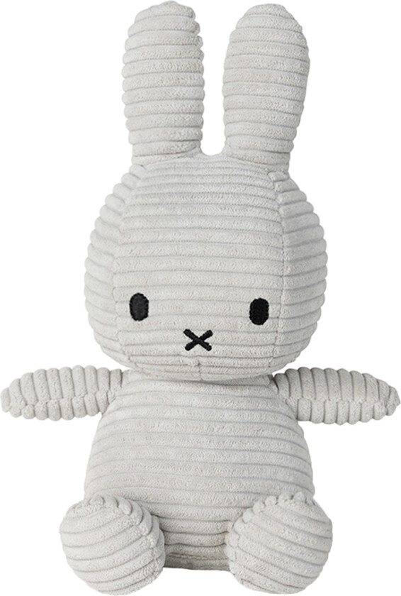 Kosedyr - 23 cm - Miffy Corduroy - Soft Grey - - OneSize - Kosedyr