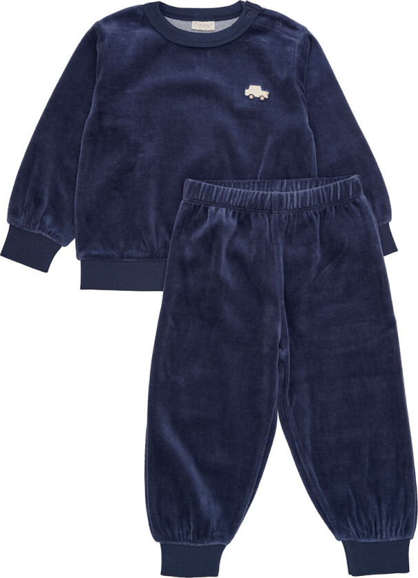 Veloursett - Vintage Blue - - 2 år (92) - Genser