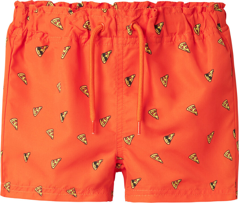 Badeshorts - NmmZeus - Rød Oransje - - 1 år (80) - Badetøy