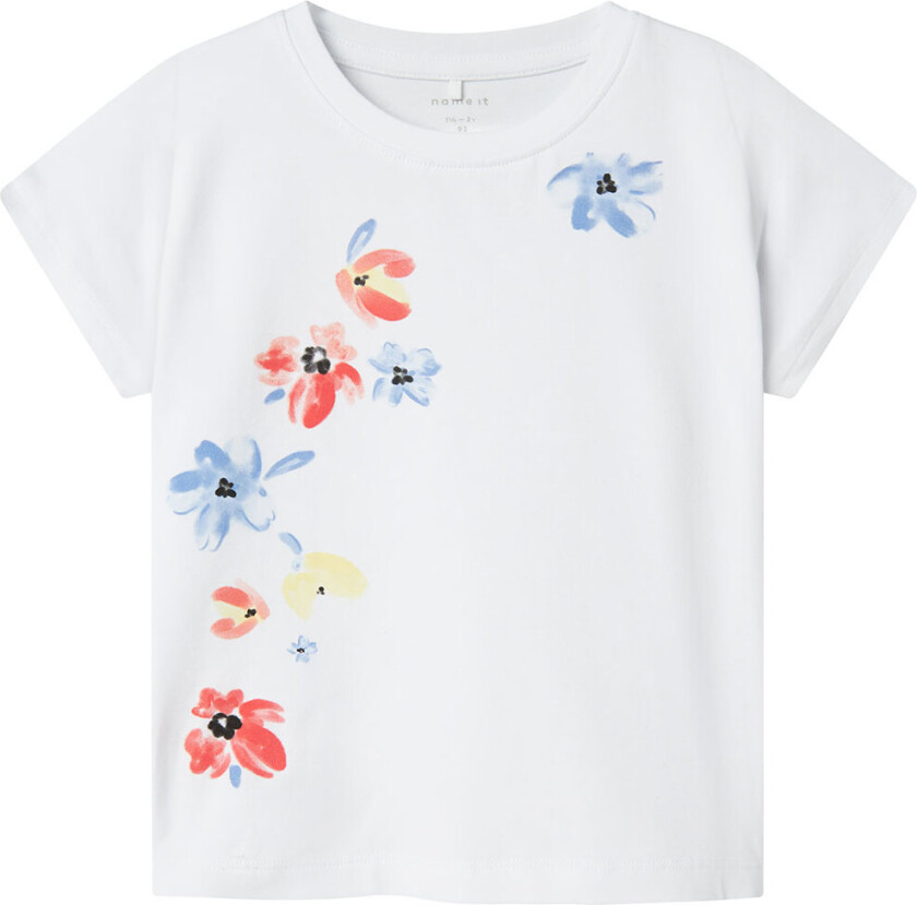 T-skjorte - NmfFabiola - Bright White - - 4 år (104) - T-skjorte