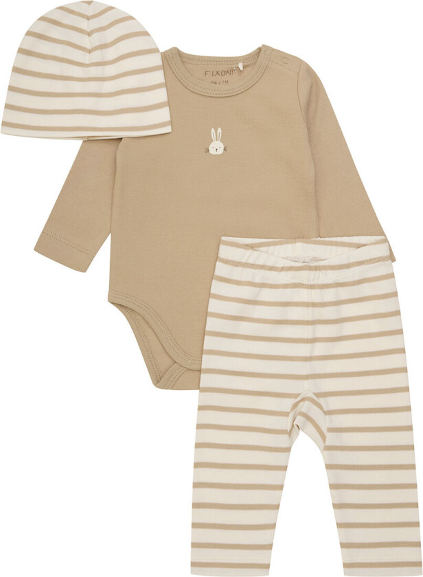 Sett - Leggings/Lue/Body I/e - Sesam - - 56 - Langermet Body