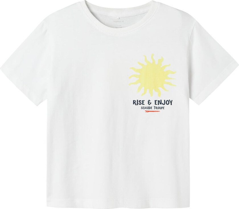 T-skjorte - NkmFome - Bright White - - 6 år (116) - T-skjorte