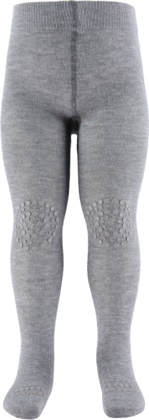 GoBabuGo Strømpebukser med Antiskli - Bambus - Grey Melange - GoBabyGo - 12-18 md - Strømpebukser