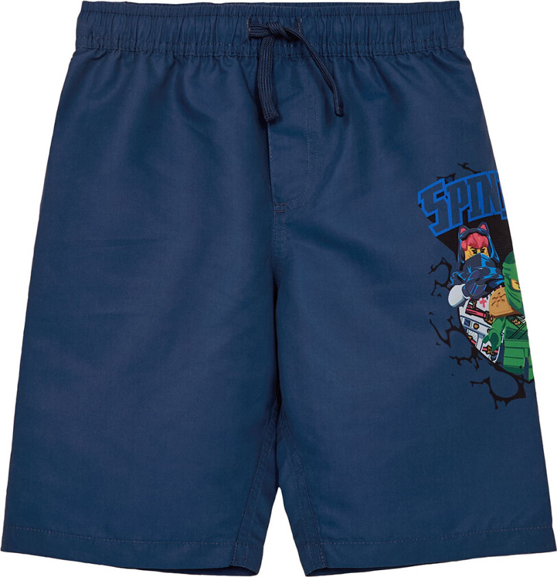 LEGO® Ninjago Badeshorts - LwAgan 302 - UV40+ - Mørkeblå m. Prin - LEGO® Wear - 10 år (140) - Badetøy