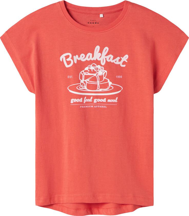 T-skjorte - NkfViolet - Krydret Coral/Frokost - - 7-8 år (122-128) - T-skjorte