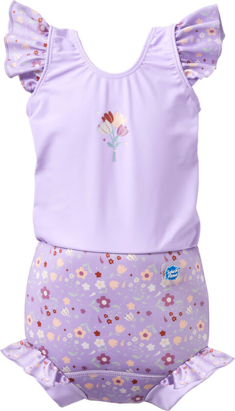 Bleiedrakt - Happy Nappy Kostyme - Lilac Spring - - 3-6 md - Svømmebleie