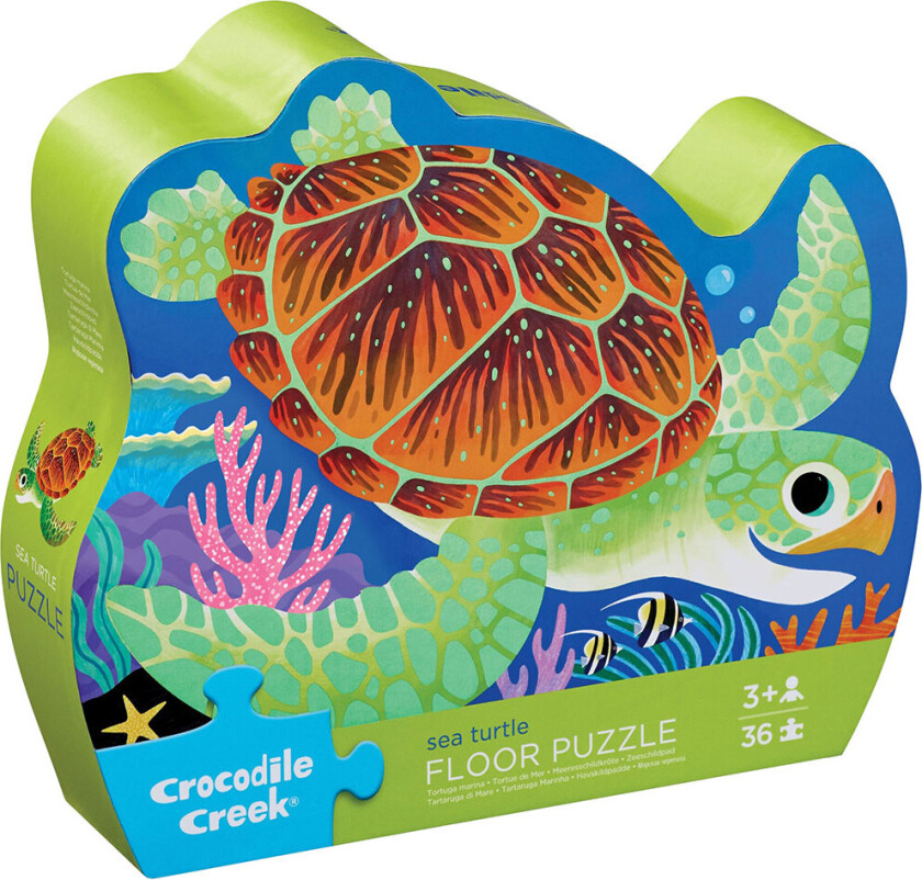 Gulvpuslespill - 36 Brikker - Sea Turtle - - OneSize - Puslespill