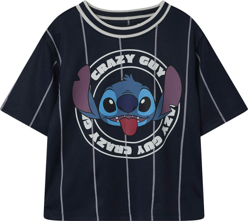 T-skjorte - NmmAriz - Stitch - Navy Blazer - - 4 år (104) - T-skjorte