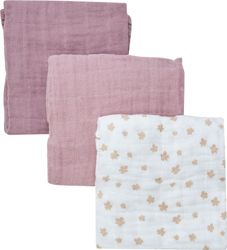 Pippi Stoffklutene - 3-pack - 65x65 cm - Quail - Pippi Baby - OneSize - Gulpeklut