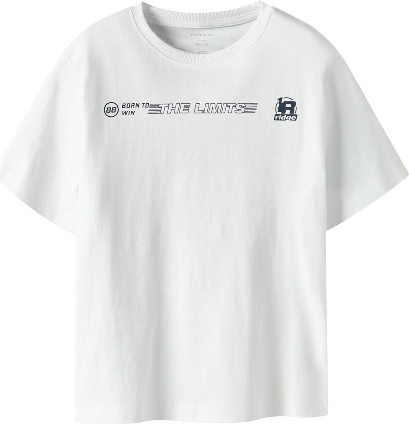 T-skjorte - NkmHold - Bright White - - 11-12 år (146-152) - T-skjorte