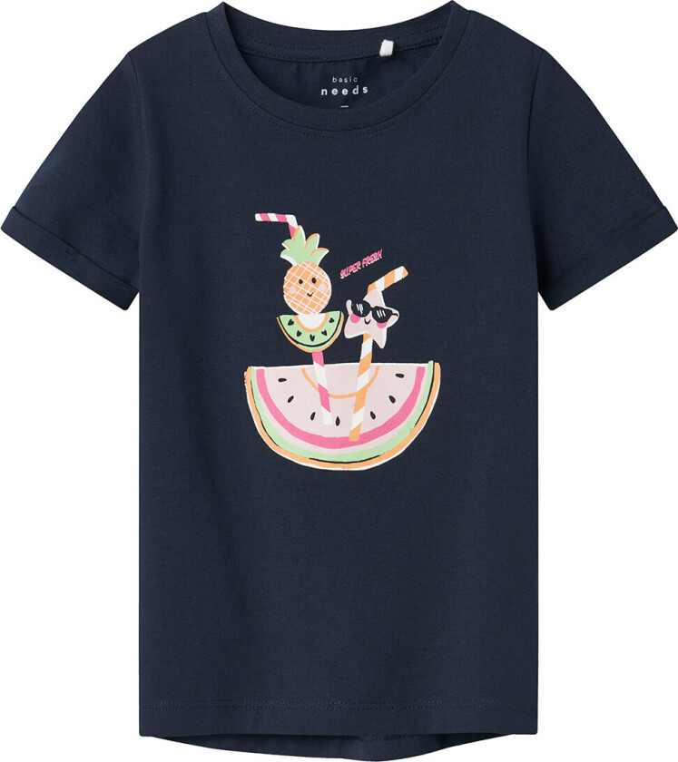 T-skjorte - NmfVix - Navy Blazer - - 2 år (92) - T-skjorte