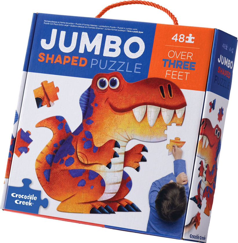 Puslespill - 48 Brikker - Jumbo Dinosaur - - OneSize - Puslespill