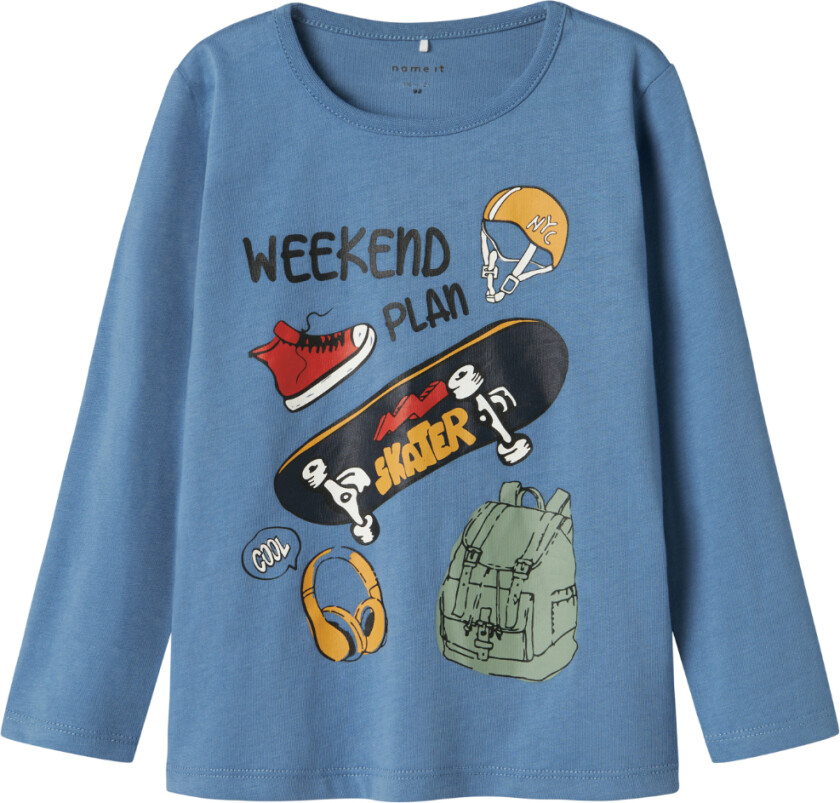 Genser - NmmPlasse - Coronet Blue - - 3 år (98) - Genser