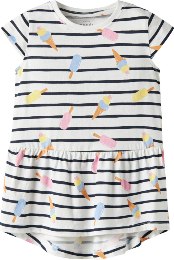 Kjole - NmfVigga - Noos - Bright White/Ice - - 2 år (92) - Kjole