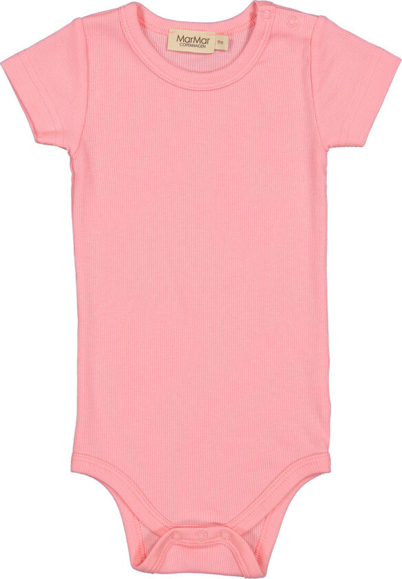 Body k/e - Rib - Modal - Plain - Rosa Blossom - - 74 - Kortermet body